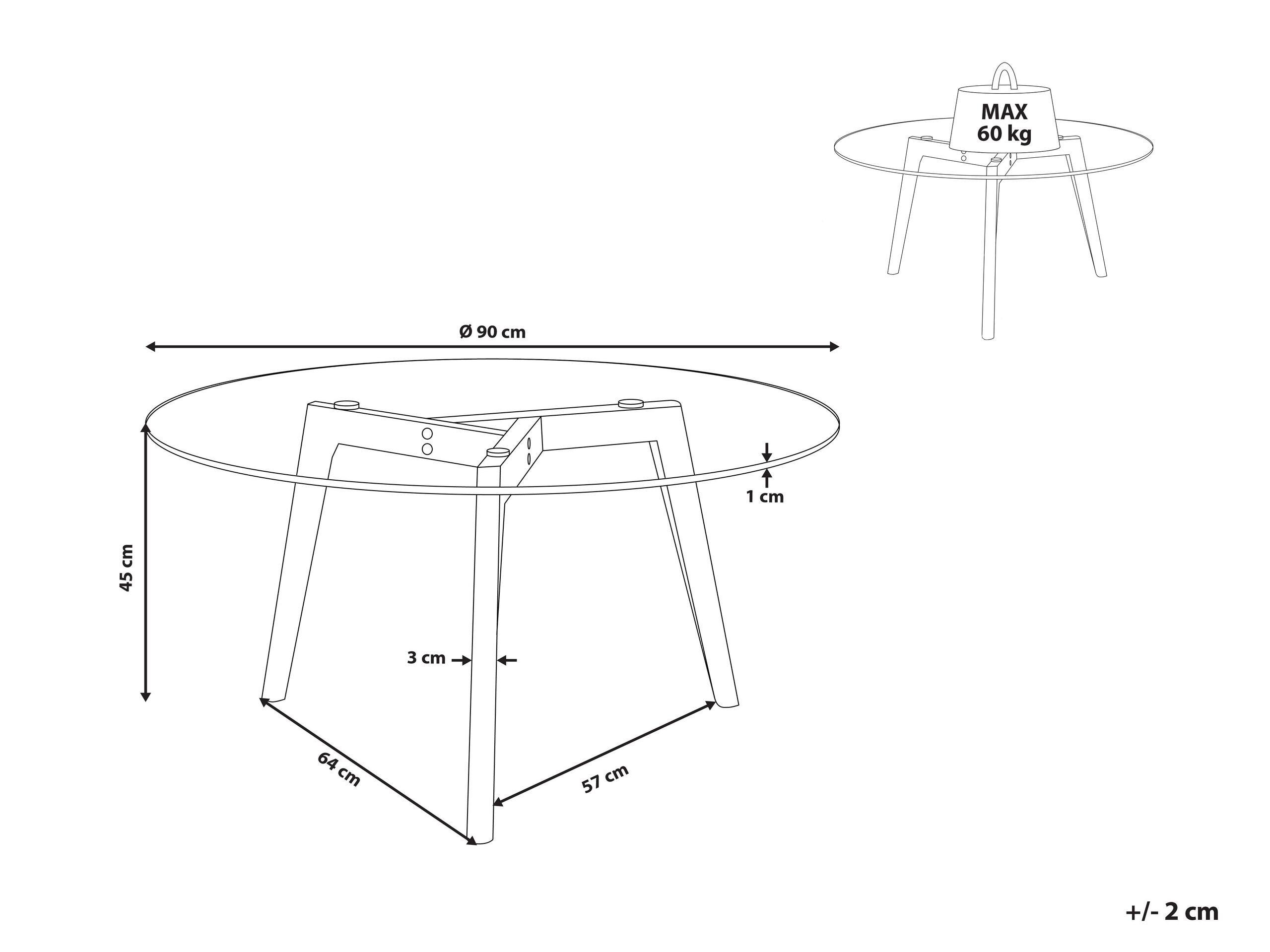 Beliani Table basse en Verre Moderne MINNESOTA  