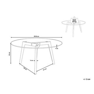 Beliani Couchtisch aus Glas Modern MINNESOTA  