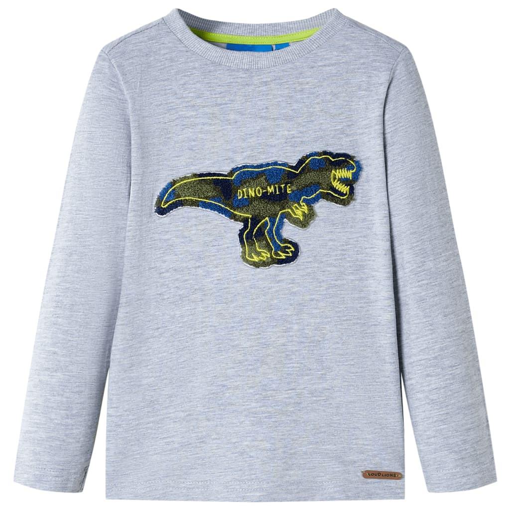 Image of Kinder Langarmshirt Baumwolle Mädchen Grau 92