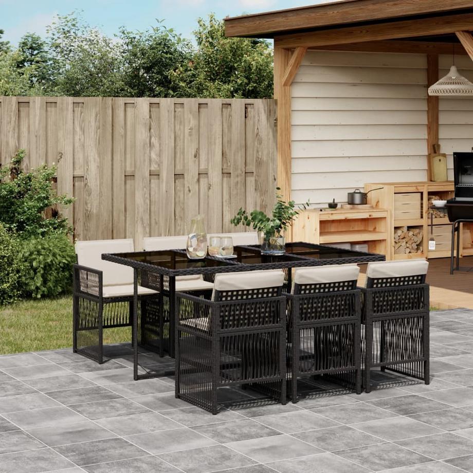 VidaXL set da pranzo da giardino Polirattan  