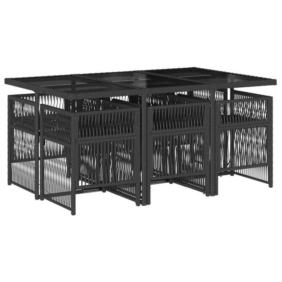 VidaXL set da pranzo da giardino Polirattan  