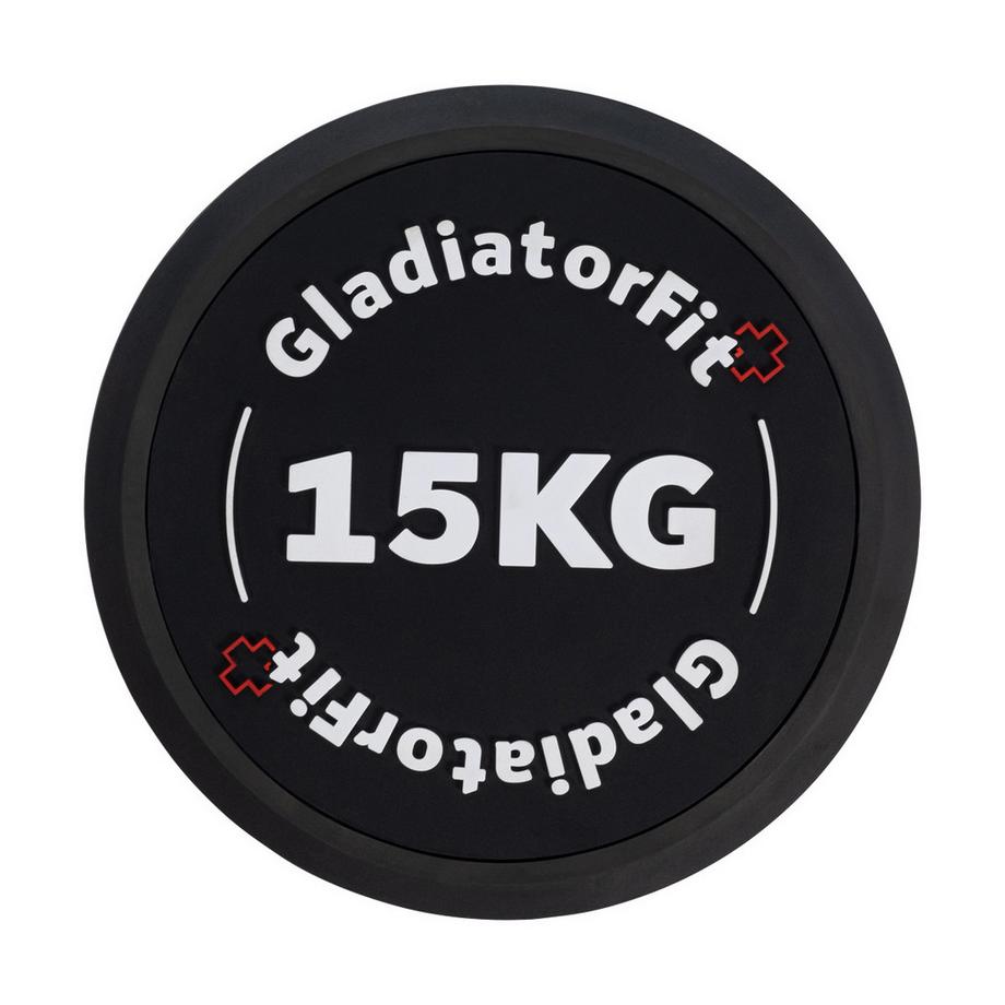 GladiatorFit  Haltère rond en caoutchouc GladiatorFit 