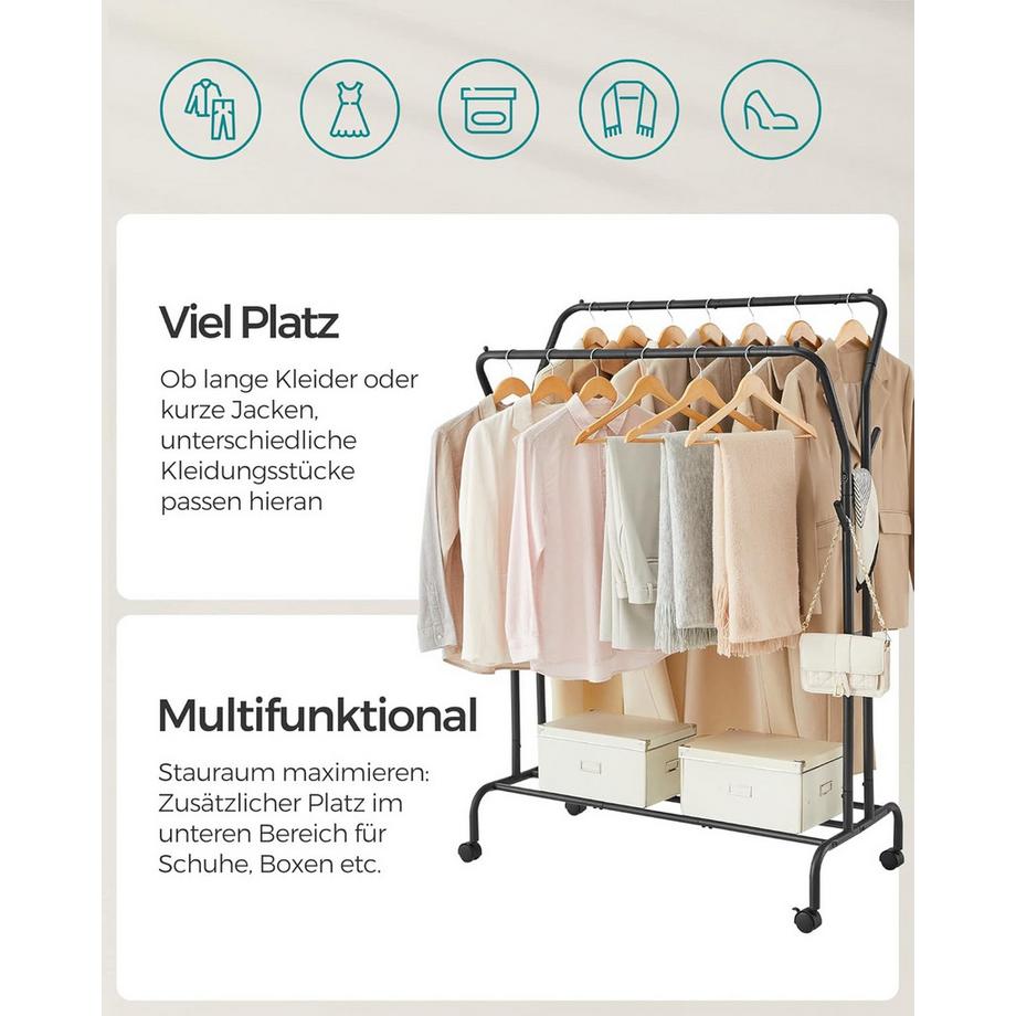 Songmics Kleiderständer auf Rollen  