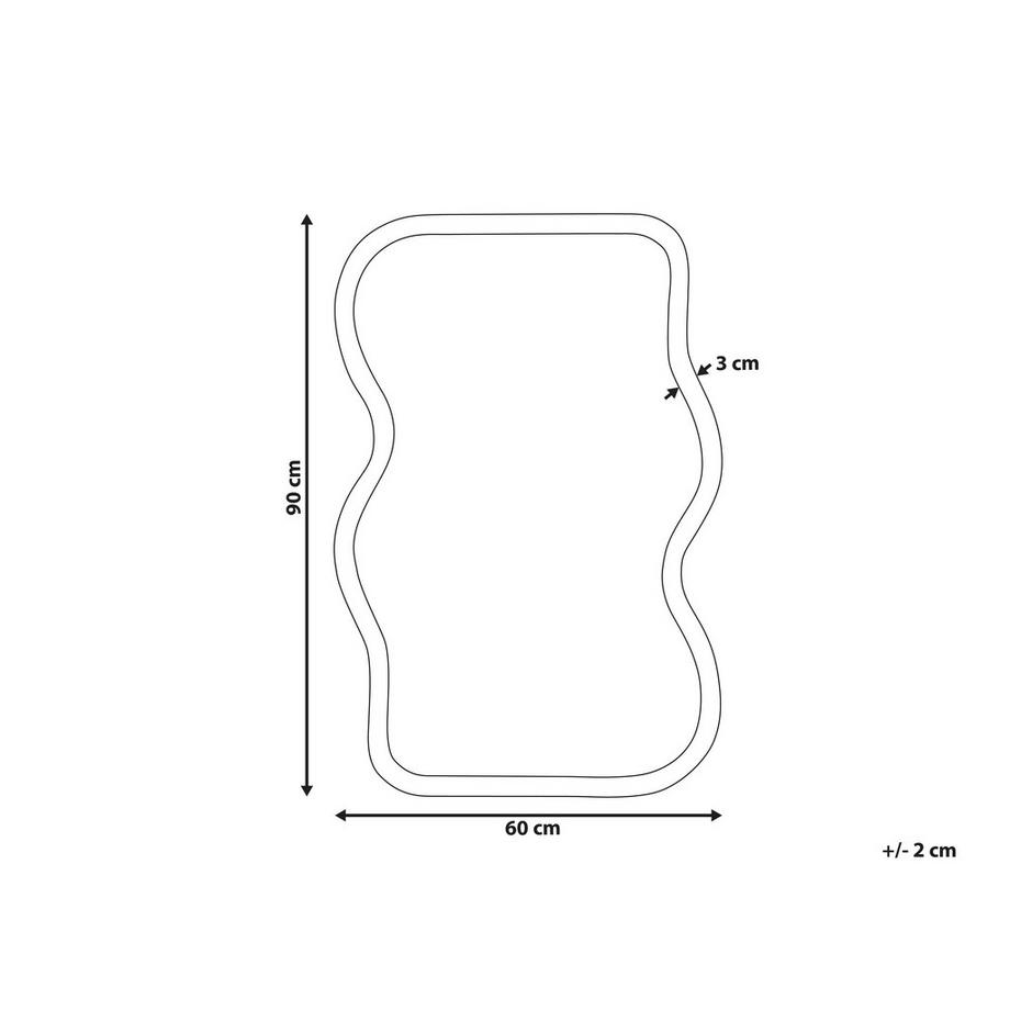 Beliani Wandspiegel aus Paulownia-Holz Retro RONNET  