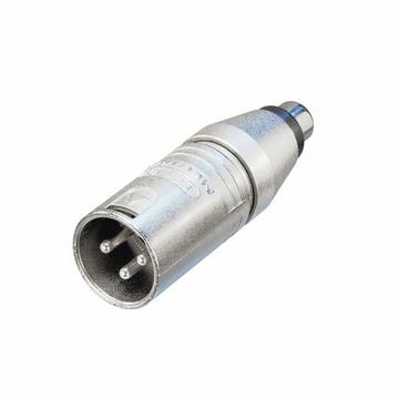 Adaptateur XLR XLR 3p mâle - RCA femelle Argent