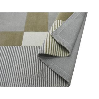 Vente-unique  Tappeto 200 x 290 cm 100% Lana di artigianato 2200 g/m2 Grigio e Marrone - NOURIA 