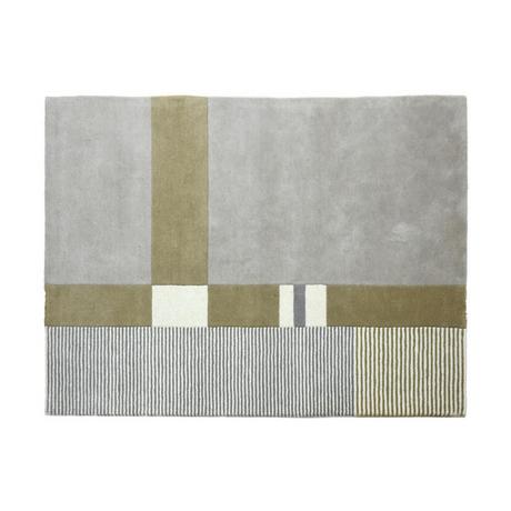 Vente-unique  Tappeto 200 x 290 cm 100% Lana di artigianato 2200 g/m2 Grigio e Marrone - NOURIA 