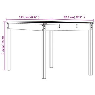 VidaXL tavolo da giardino Legno di pino  