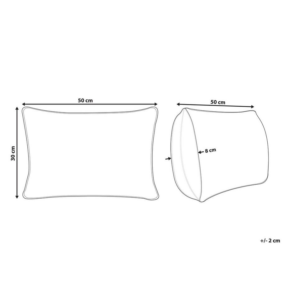 Beliani Set di 2 cuscini en Lino Retrò BANORI  