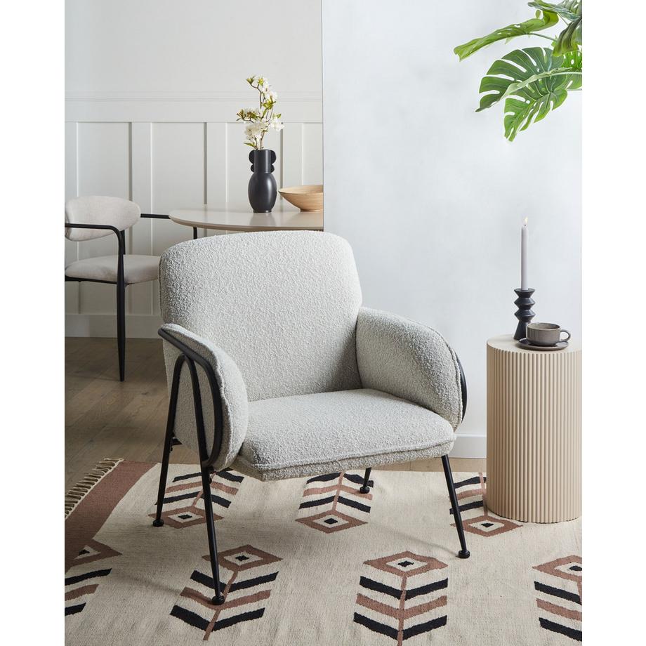 Beliani Fauteuil en Tissu Minimaliste TRYSNES  