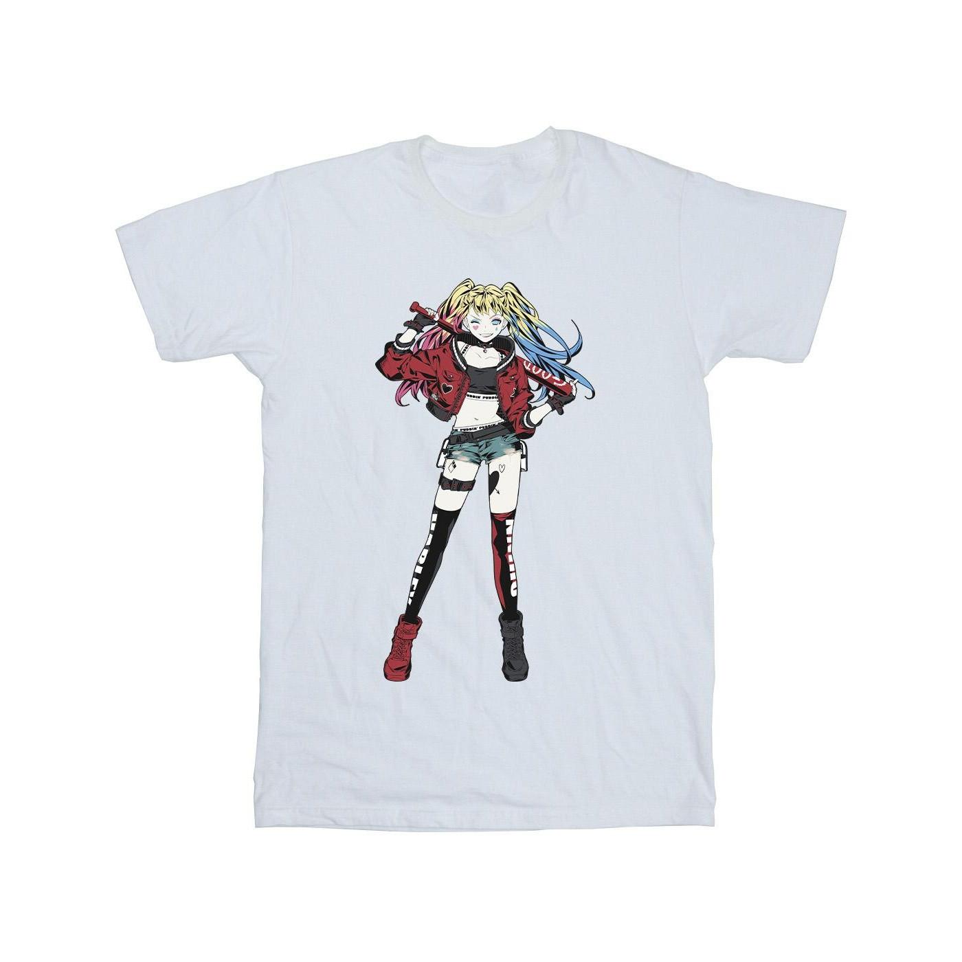 Image of Harley Quinn Standing Pose Tshirt Herren Weiss 3XL