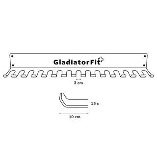 GladiatorFit  Rack de rangement mural en acier pour élastiques et cordes 