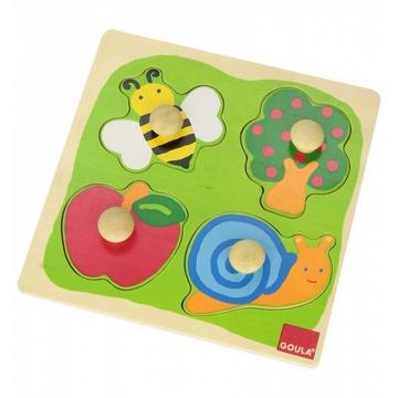 Puzzle Biene, Apfelbaum und Schnecke (4Teile)