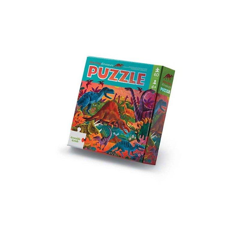 Image of Foil Puzzle, Schillernde Dinos 60 pc Multicolor