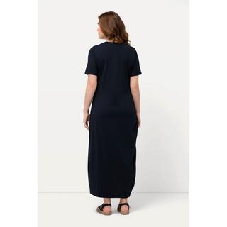 Ulla Popken  Jersey-Maxikleid, Rundhals, Halbarm, Biobaumwolle 