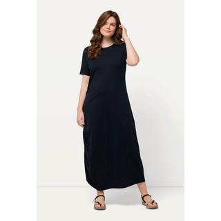 Ulla Popken  Jersey-Maxikleid, Rundhals, Halbarm, Biobaumwolle 