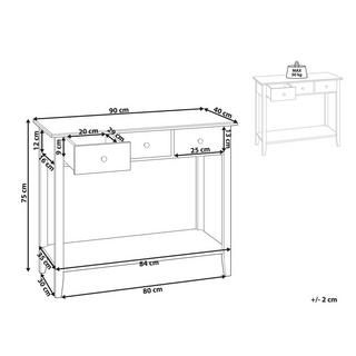 Beliani Konsolentisch aus MDF-Platte Skandinavisch GALVA  
