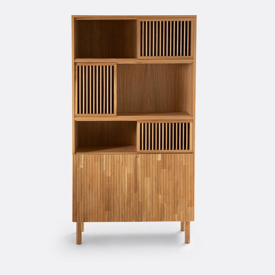 La Redoute Intérieurs Bibliothèque de rangement plaqué chêne  