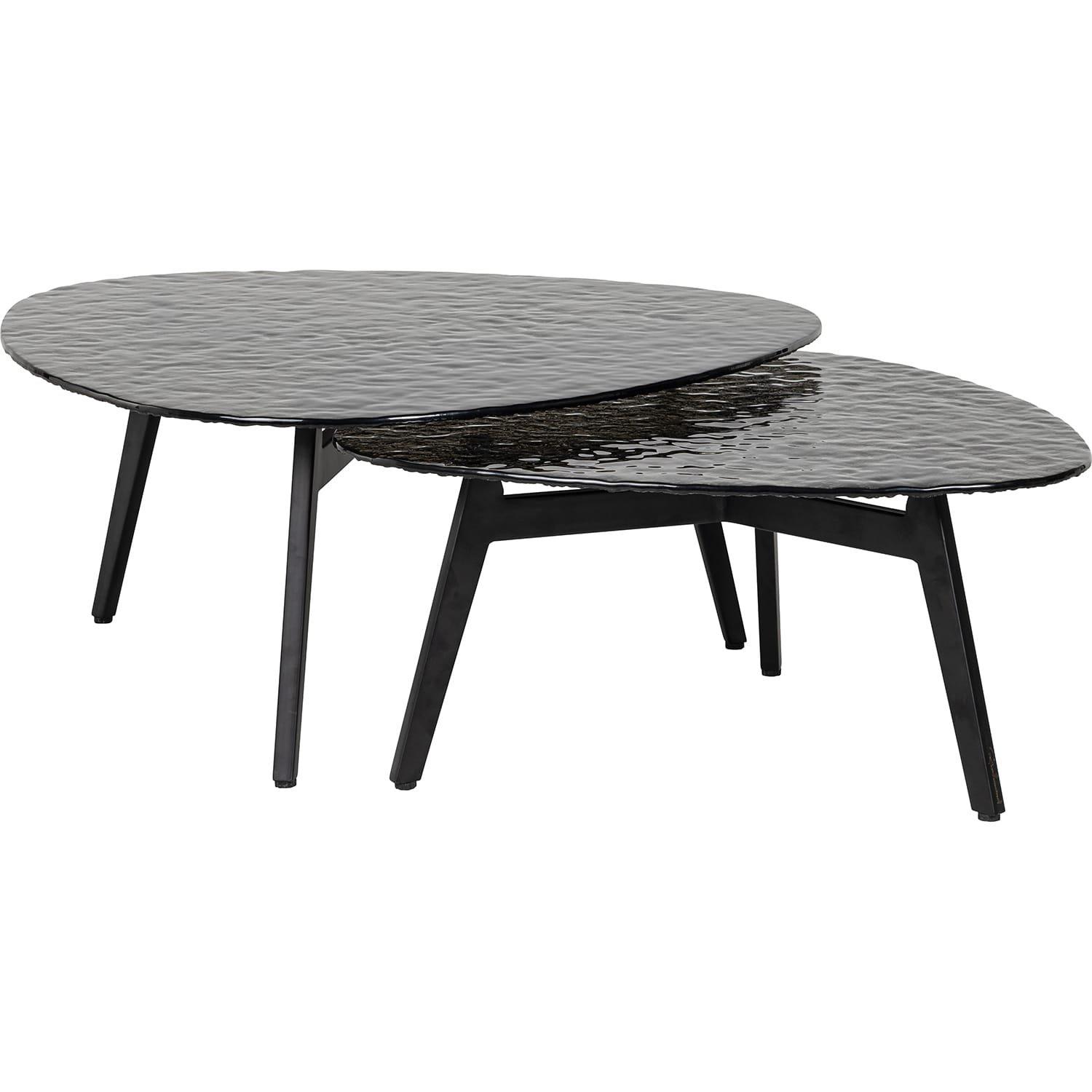 mutoni Table basse Riley 84x83 (lot de 2)  