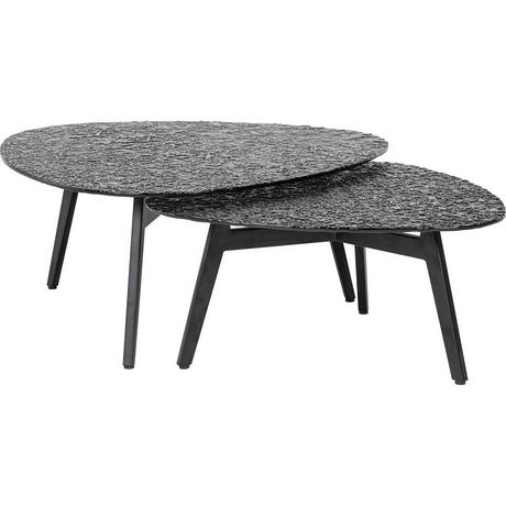 mutoni Table basse Riley 84x83 (lot de 2)  