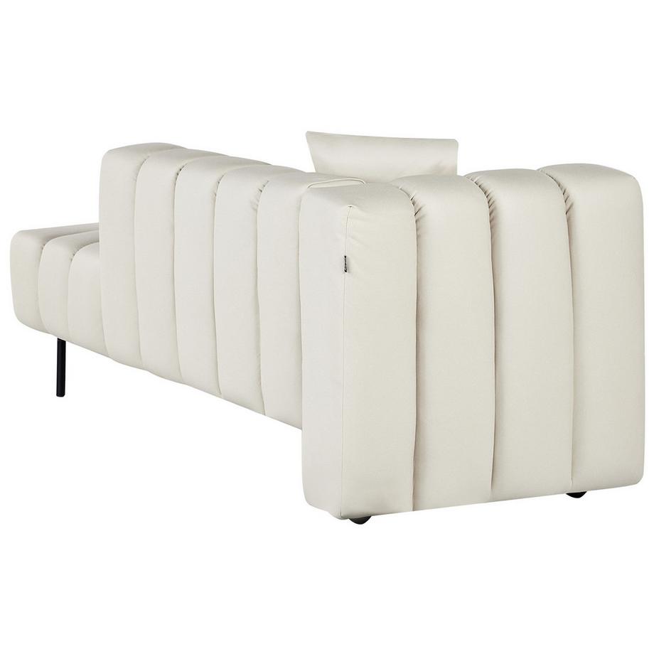 Beliani Linksseitige Chaiselounge aus Veganes Ökoleder Glamourös LANNILS  