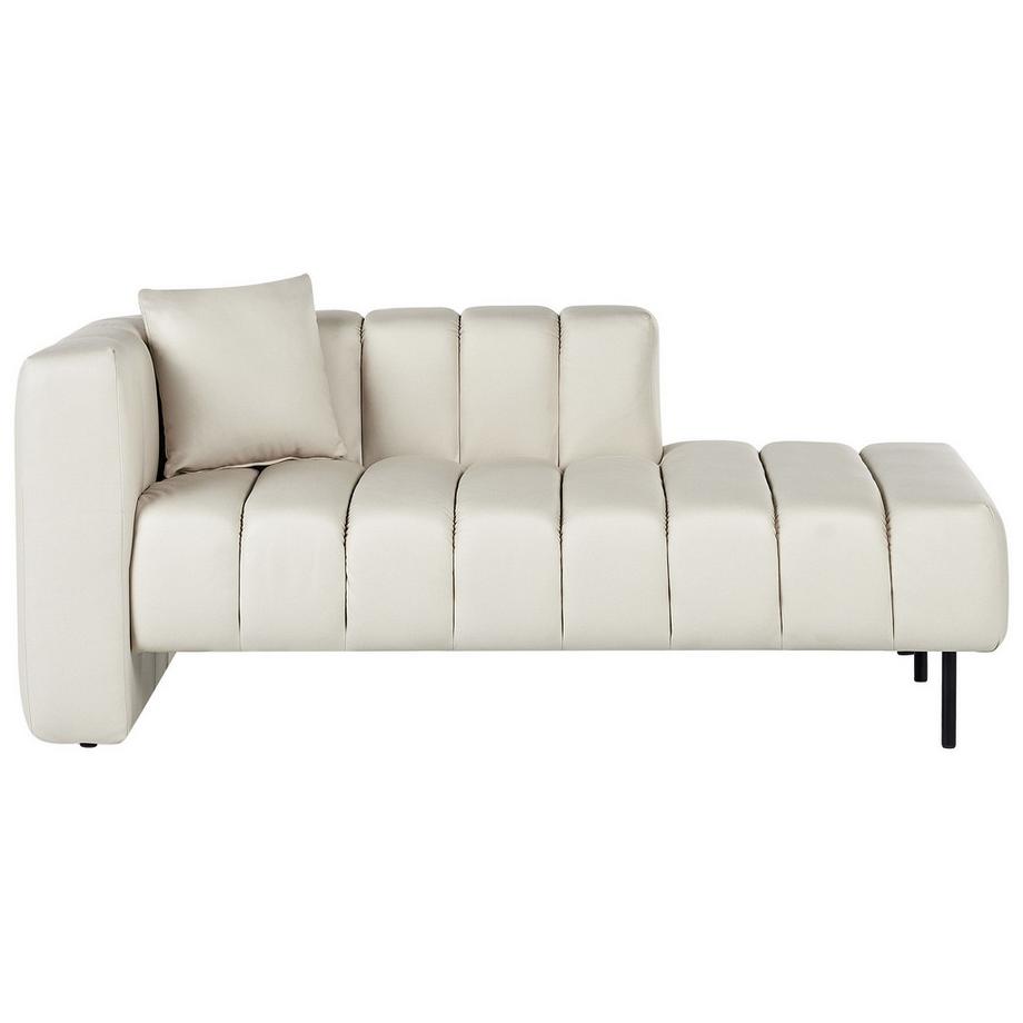 Beliani Linksseitige Chaiselounge aus Veganes Ökoleder Glamourös LANNILS  