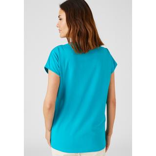 Damart  Tee-shirt brodé coton biologique, manches T, broderies sous l'encolure. 