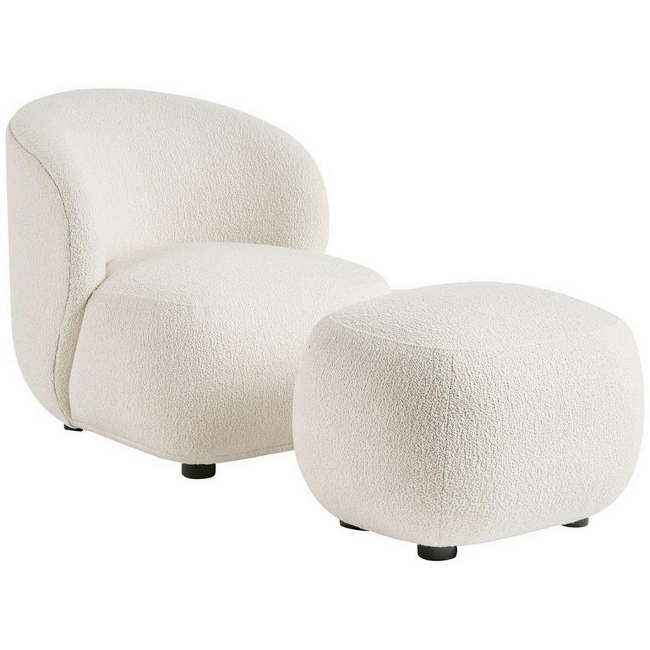 Blanc d'Ivoire Sessel Lisette Bouclé creme  