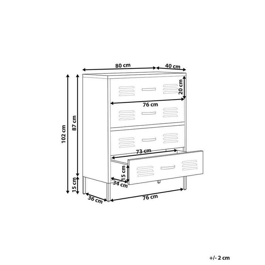 Beliani Kommode aus Stahl  ENAGO  
