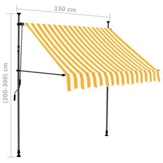 VidaXL Auvent rétractable tissu  