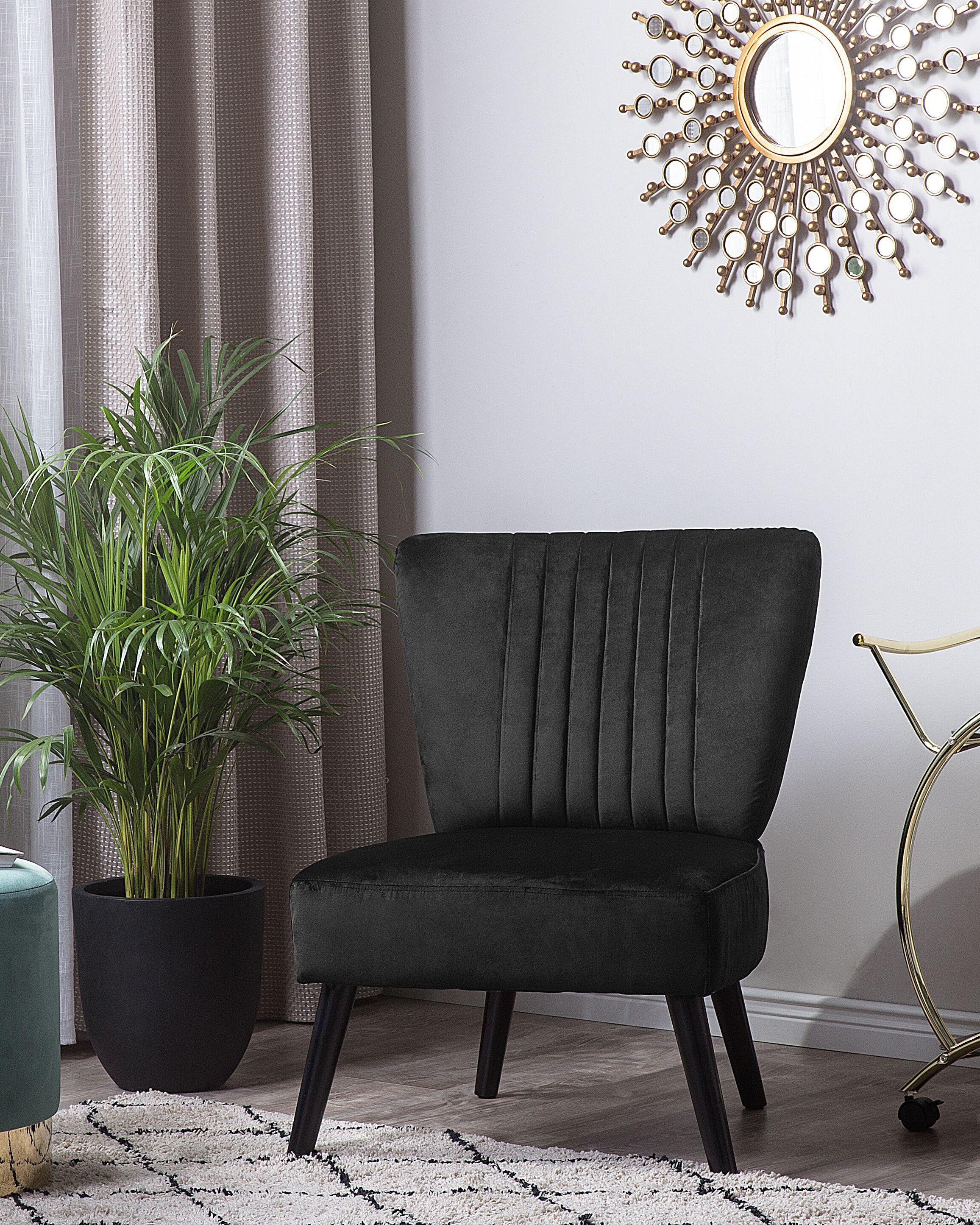 Beliani Fauteuil en Velours Moderne VAASA  