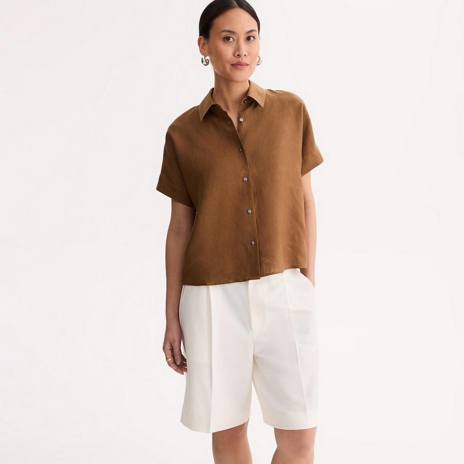 Chemise en lin manches courtes&nbsp;