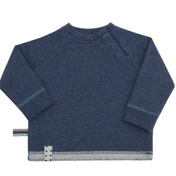 Image of Sweatshirt Aus Bio-baumwolle Unisex Indigo 3-6M