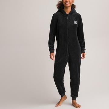 Fleece-Onezie Schwarze Katze