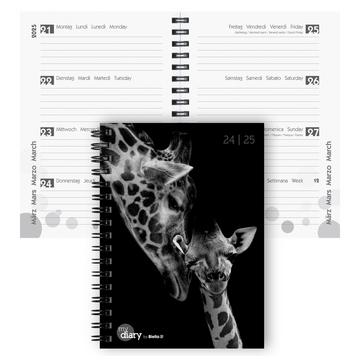Agenda scolaire mydiary Wire-O 3½ jours par page, Animal - Multicolores