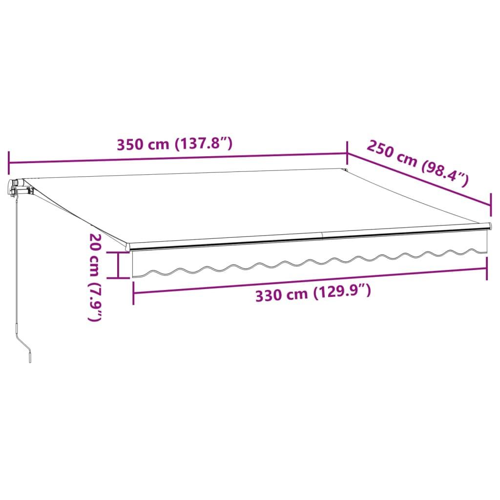 VidaXL Auvent rétractable tissu  