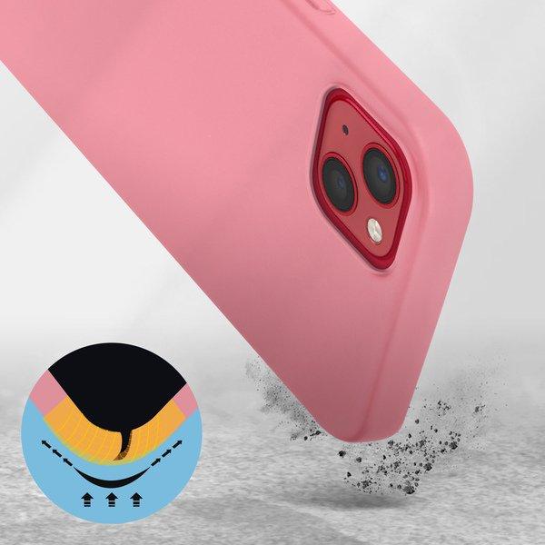 Avizar  Coque iPhone 13 Mini Silicone Rose 