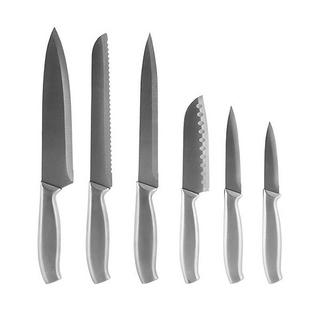 InnovaGoods Set coltelli spartani con supporto in legno  