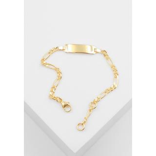 MUAU Schmuck  ID-Bracelet Figaro Gelbgold 750, 2.9mm, 14cm 