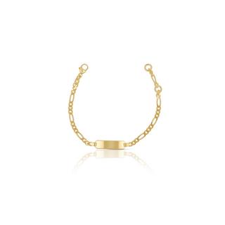 MUAU Schmuck  ID-Bracelet Figaro Gelbgold 750, 2.9mm, 14cm 