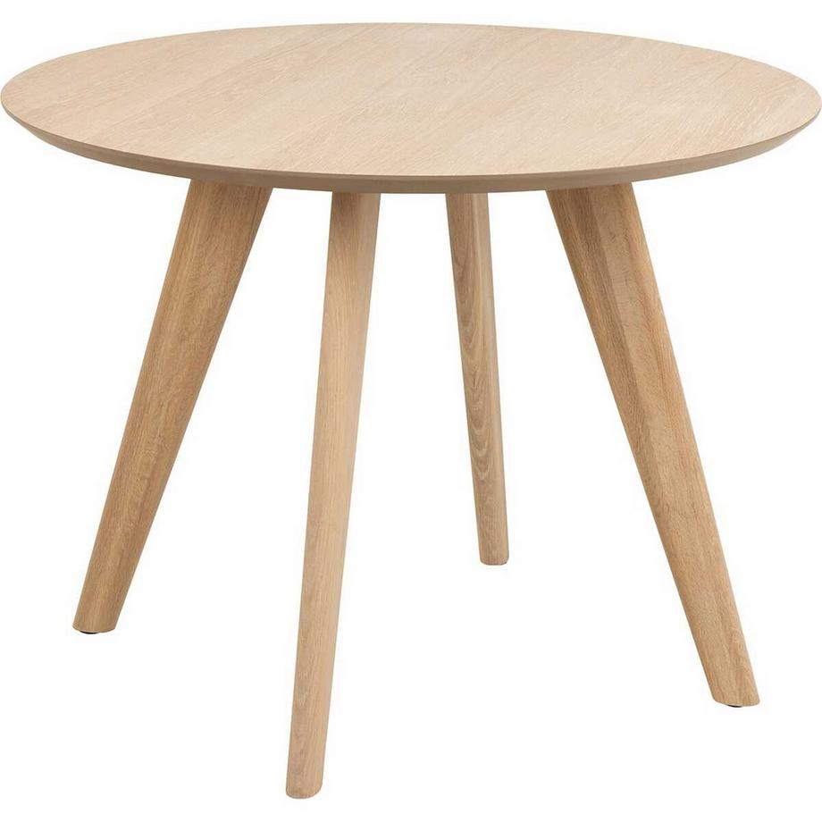 mutoni Table de salle à manger Thalia nature blanc pigmenté 100  
