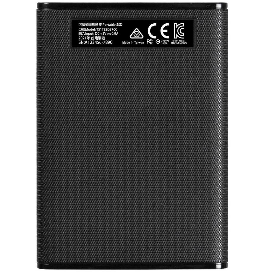 Transcend  Tragbare SSD ESD270C USB-C 1 TB (R520/W460) Schwarz 
