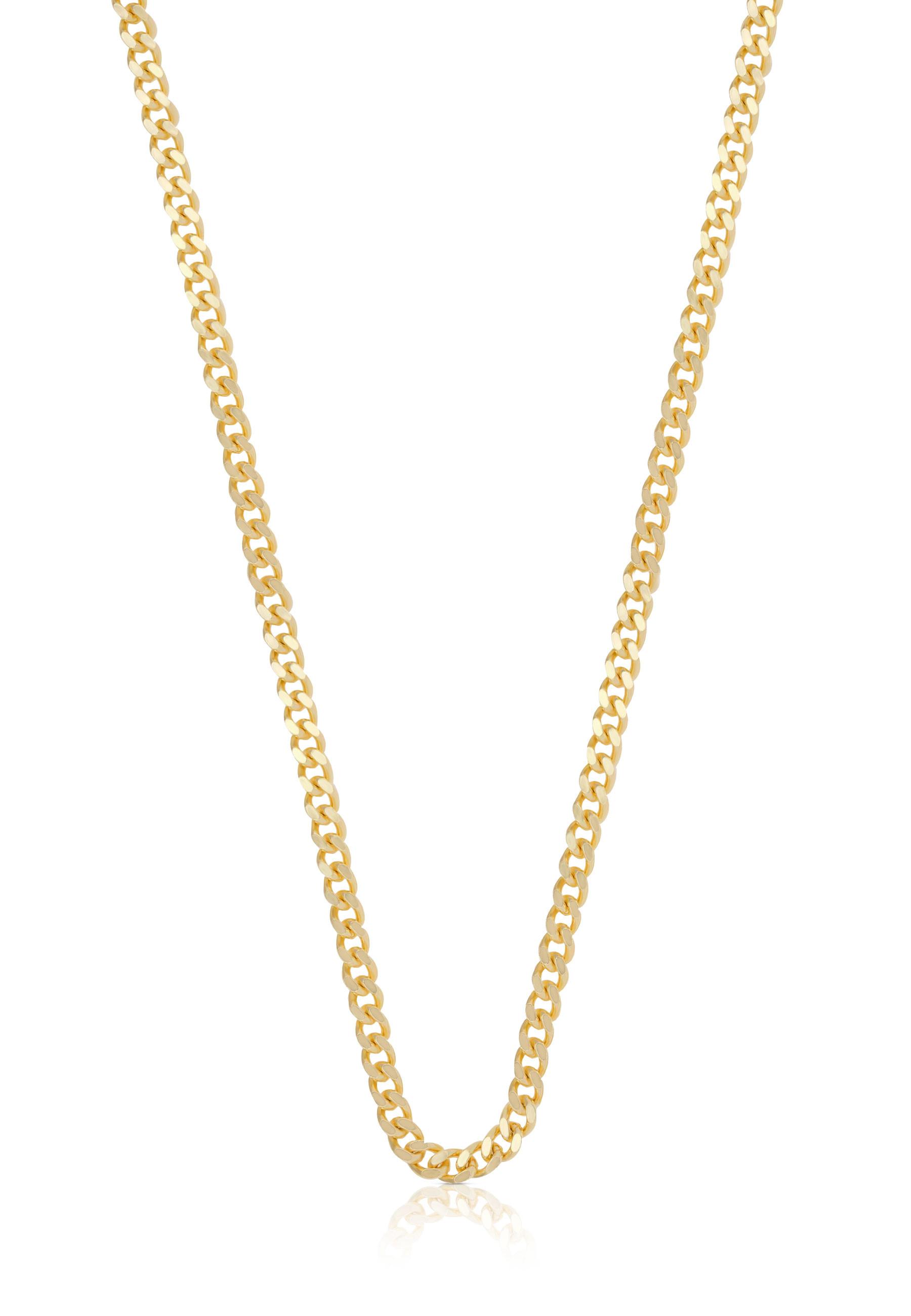 MUAU Schmuck  Collier Panzer Gelbgold 750, 3.4mm, 55cm 