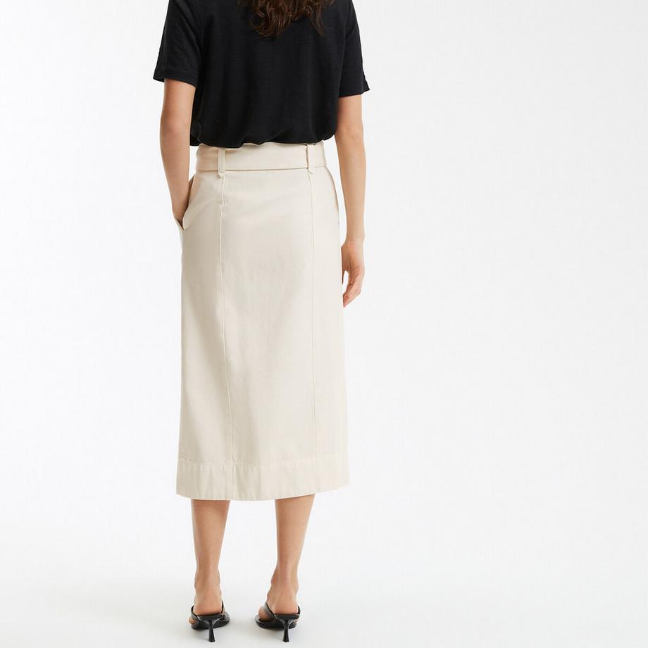 La Redoute Collections Jupe midi portefeuille Twill Coton  