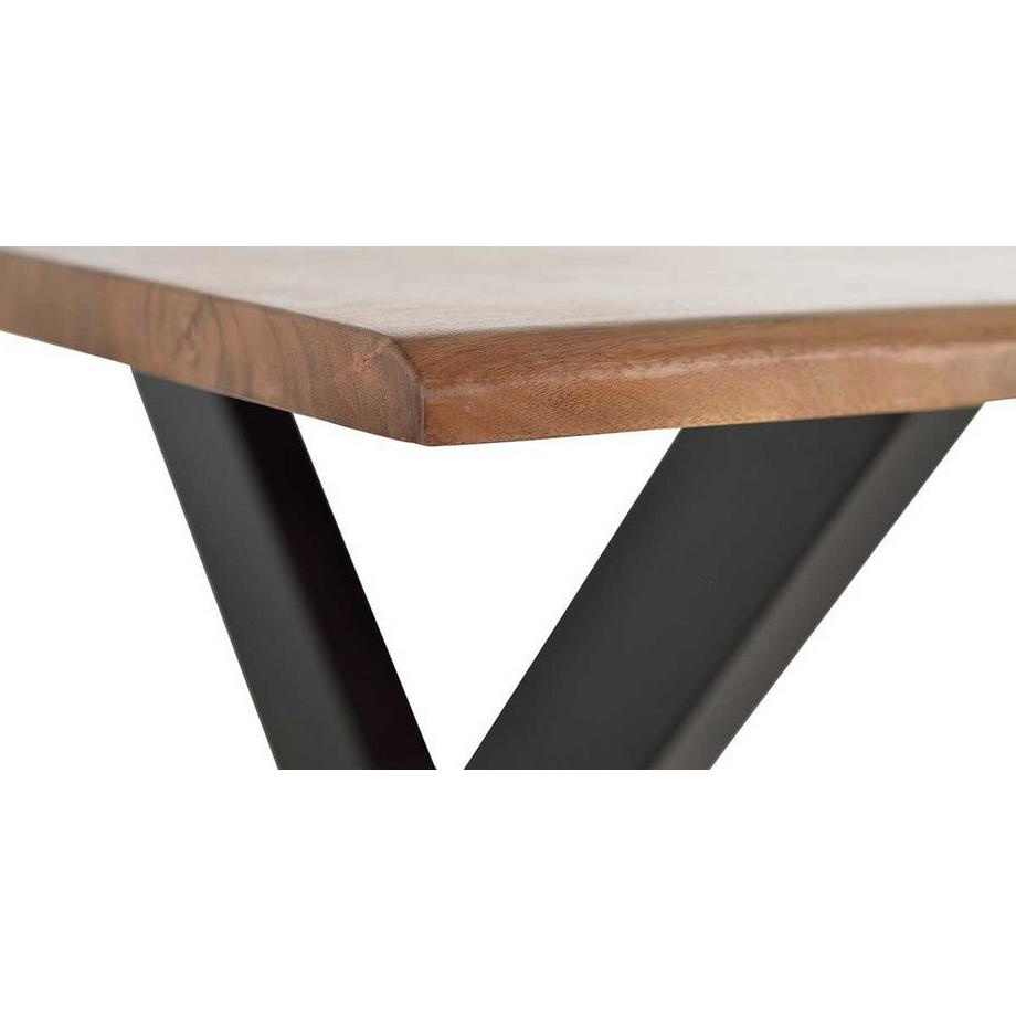 mutoni Table en bois massif Xana acacia 200x100  