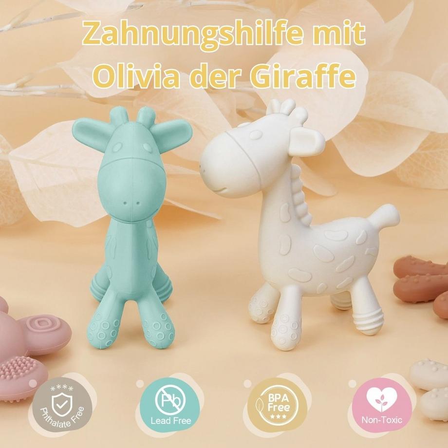 Misiu  Silikon Beisstierchen Zahnungshilfe Giraffe 