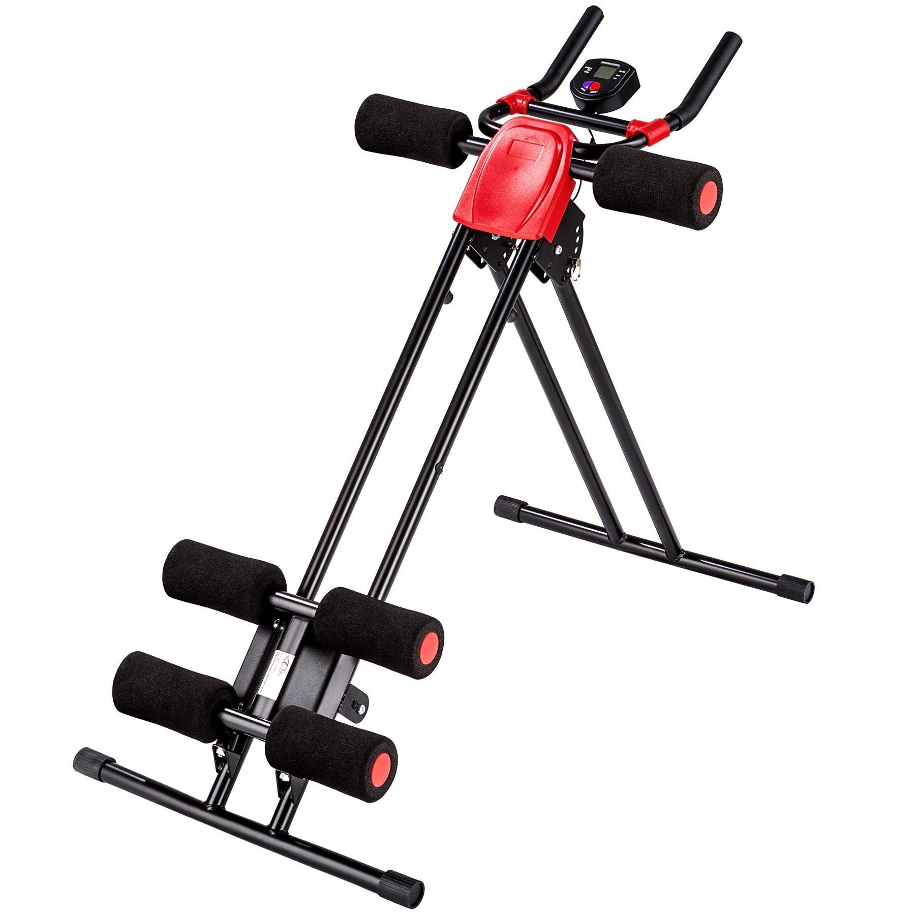 Image of Bauchtrainer Mit Trainingscomputer Unisex Rot ONE SIZE