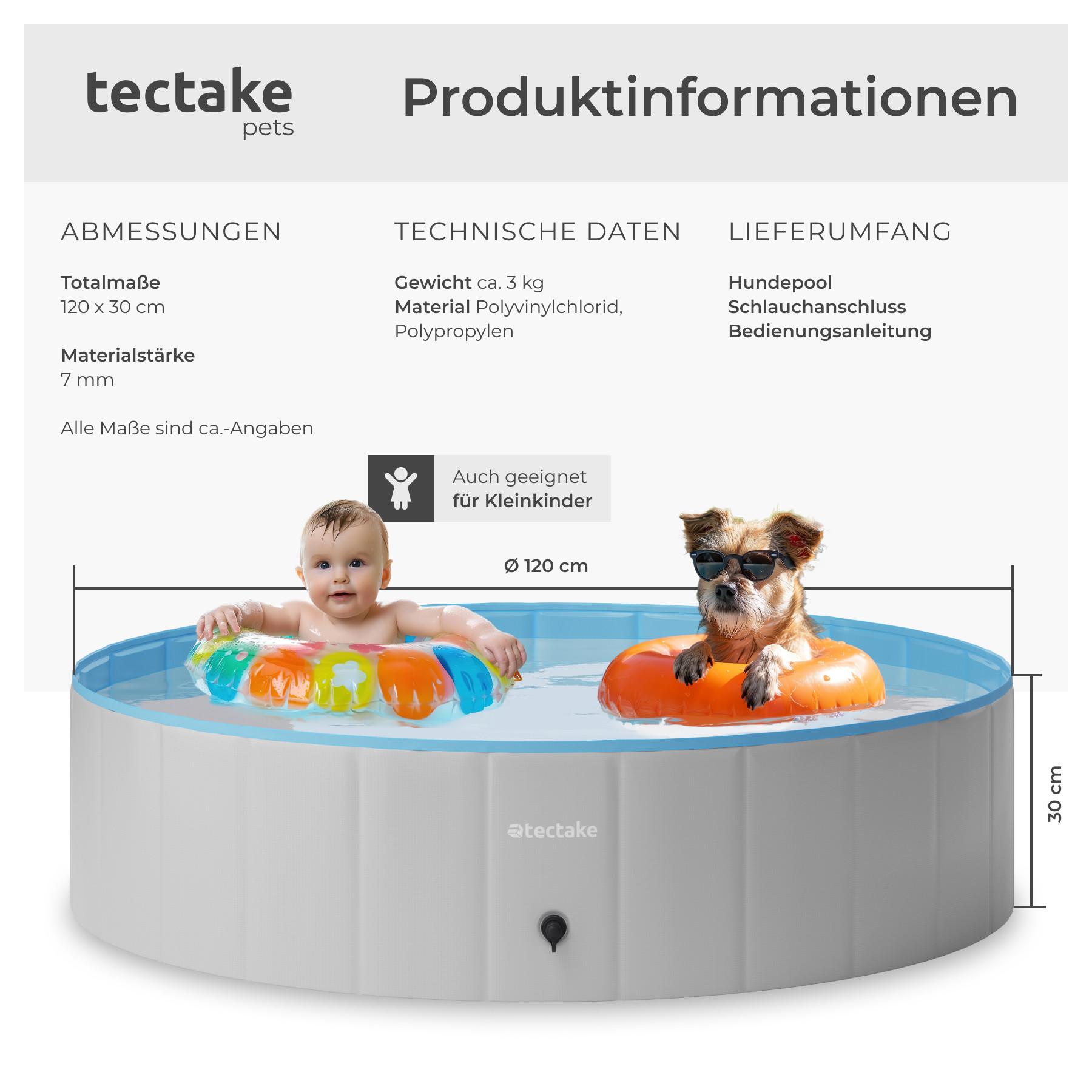 Tectake  Piscine pliable pour chien NELE 