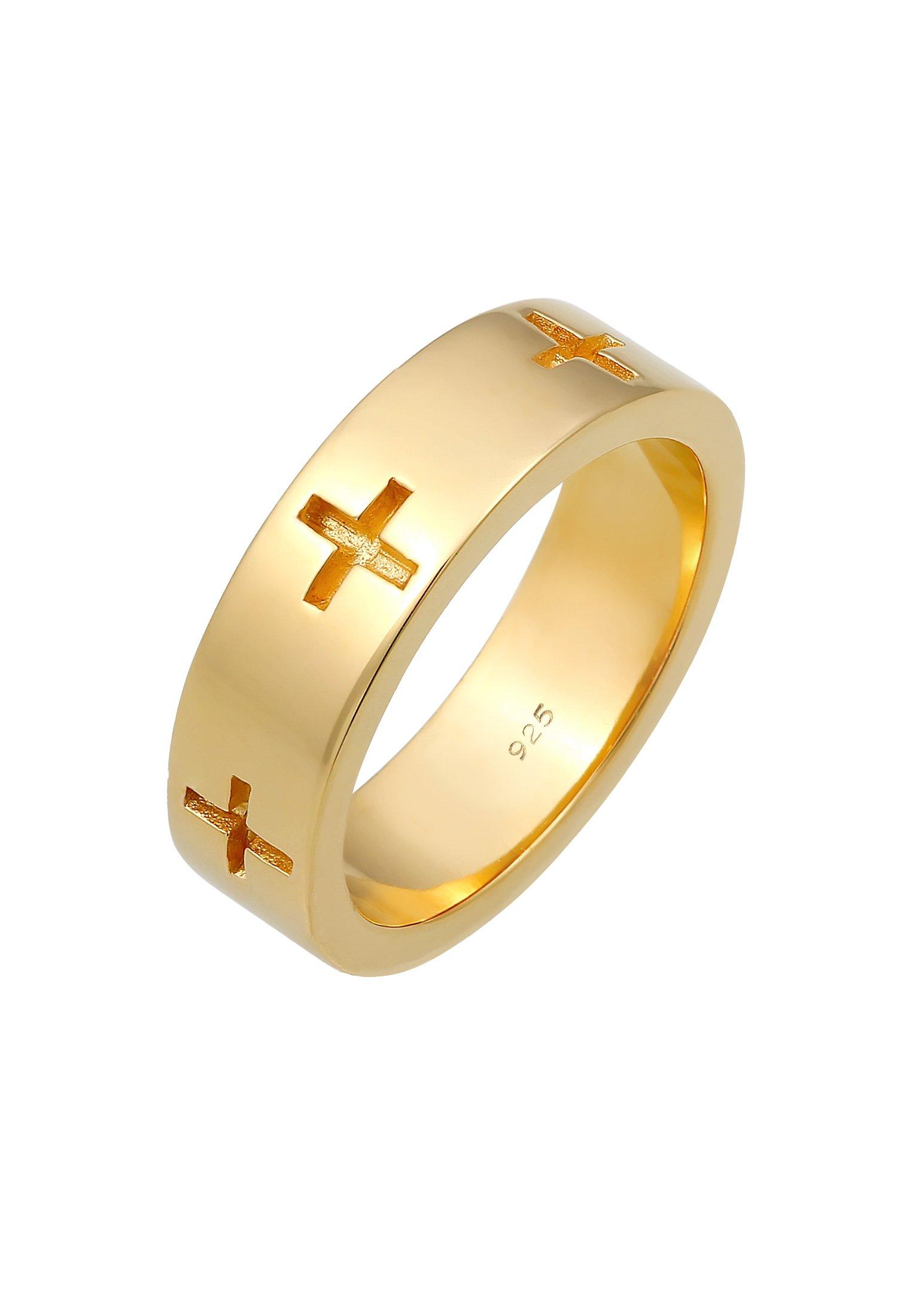 Image of Ring Kreuz Cut-out Damen Gold 54mm