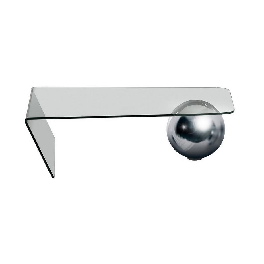 Vente-unique Table basse MUNDO Verre trempé acier  